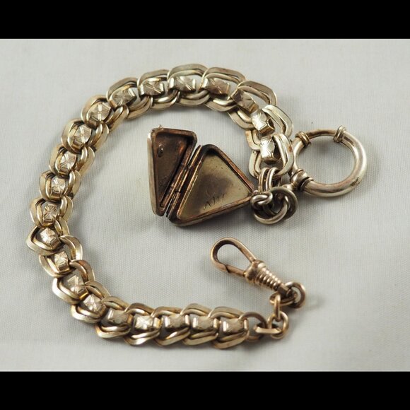 Antique Gold Filled Watch Chain with Locket $75 OBO - Picture 5 of 10